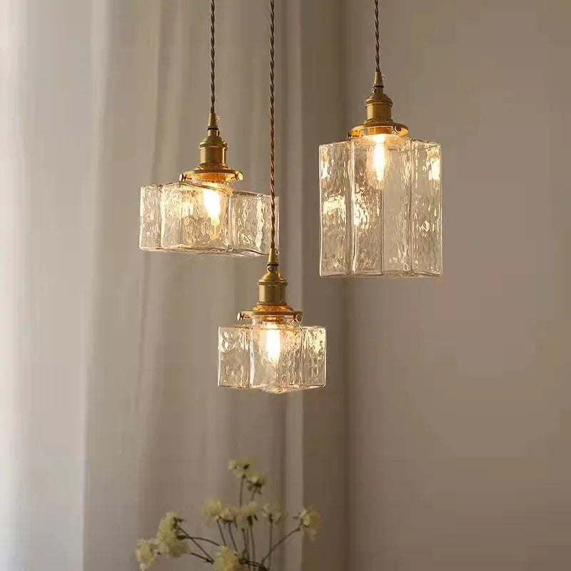 Taavita - Vintage Glass Pendant Light in Rustic Design for Living Room & Dining Room