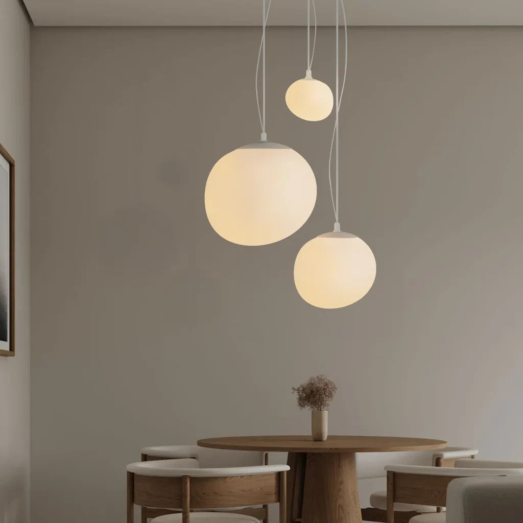 Taavita Pendant Light "Pebble" in White