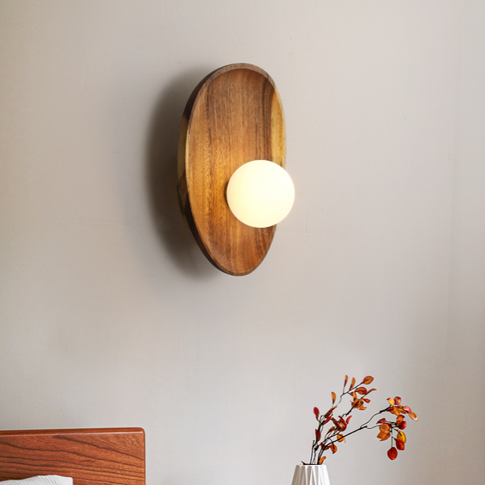 Taavita Natural Wooden Wall-Mounted Lamp