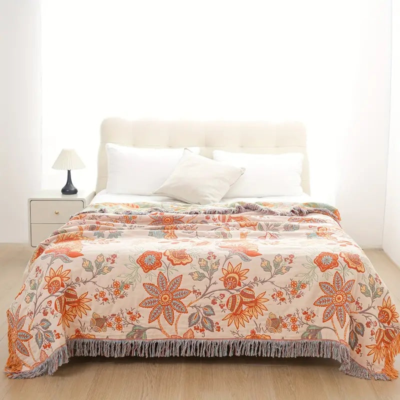 Taavita Rustic Floral Blanket