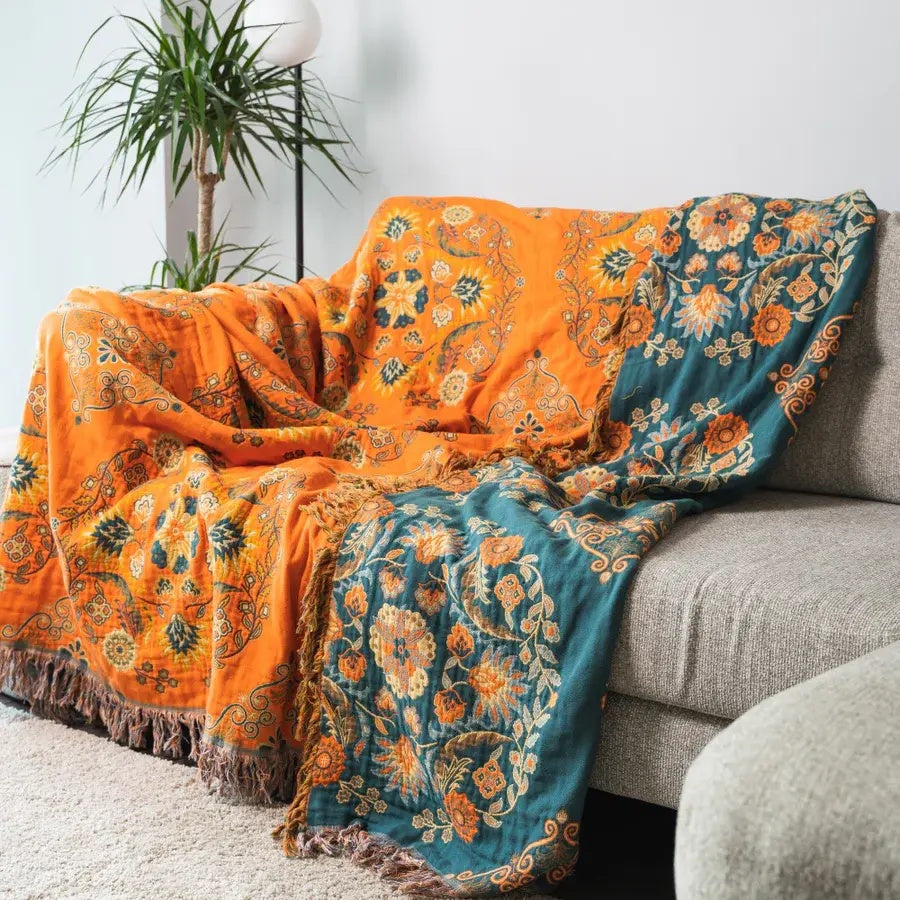 Taavita Dual-Sided Reversible Throw Blanket