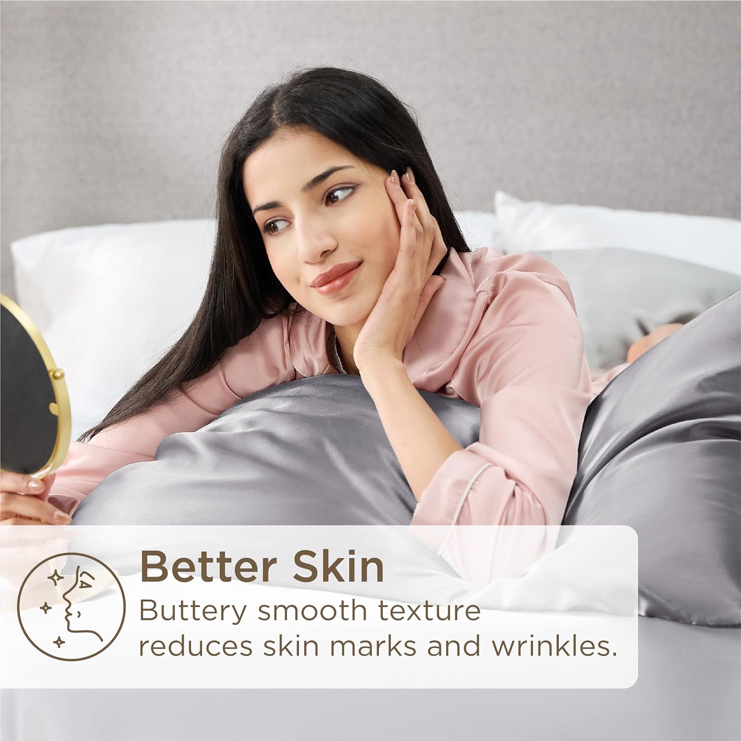 Taavita Skin Recovering Silk Pillowcase - Twin Pack for a Beauty Sleep Transformation