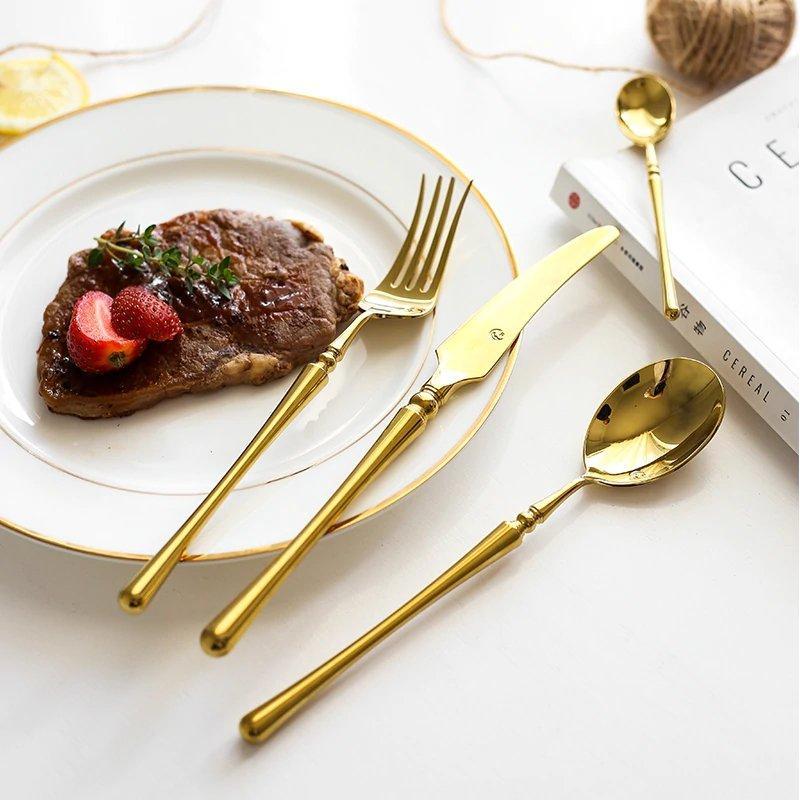 Taavita Gold Cutlery Set: Exquisite Dining Redefined