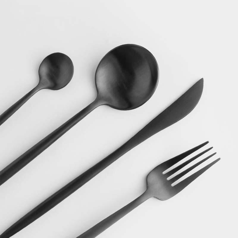 Taavita Collection Black Cutlery Set