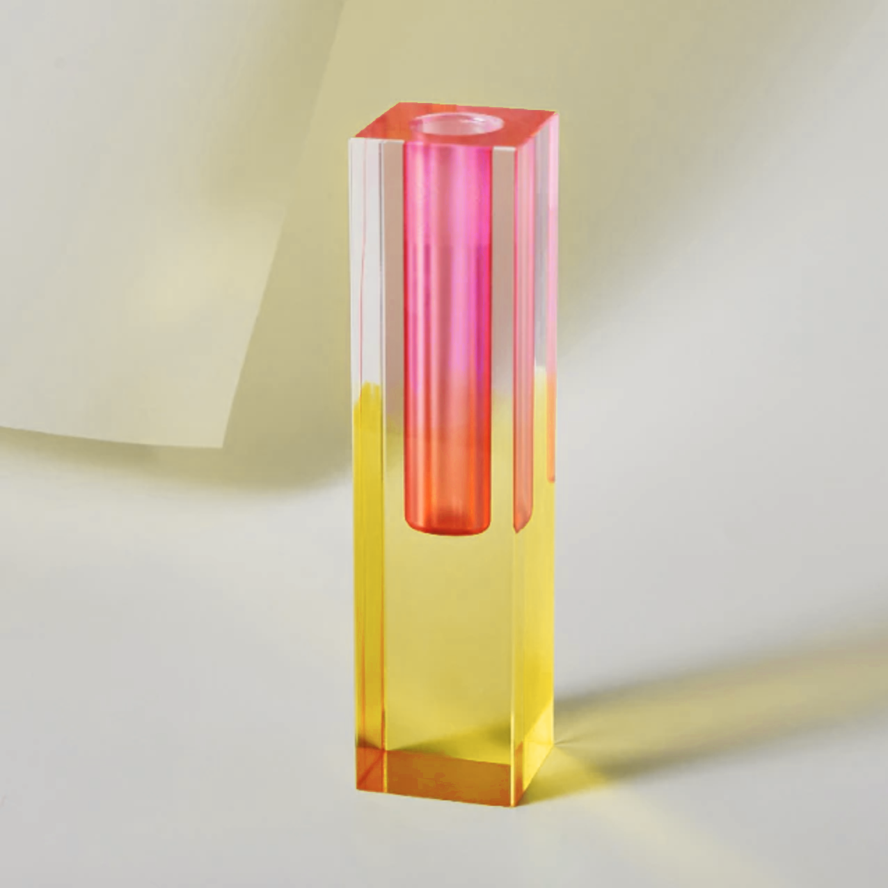 Modern Prism Acrylic Vase & Organizer for Desktop