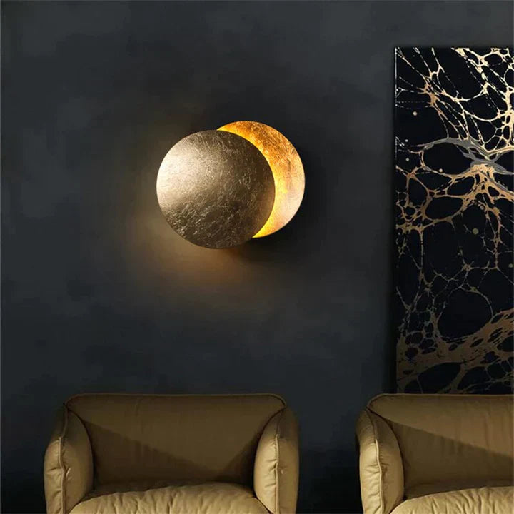 Unique 360-Degree Rotating LED Eclipse Design Wall Lamp by Taavita