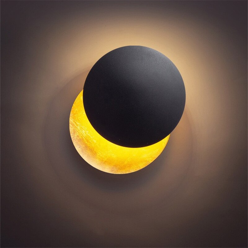 Unique 360-Degree Rotating LED Eclipse Design Wall Lamp by Taavita