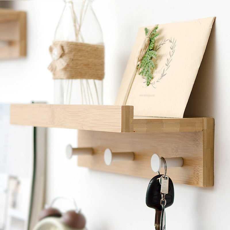 Taavita Wall Storage Shelf with Hooks - Multi-functional Storage Solution for Home Organization