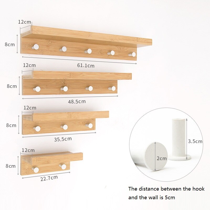 Taavita Wall Storage Shelf with Hooks - Multi-functional Storage Solution for Home Organization