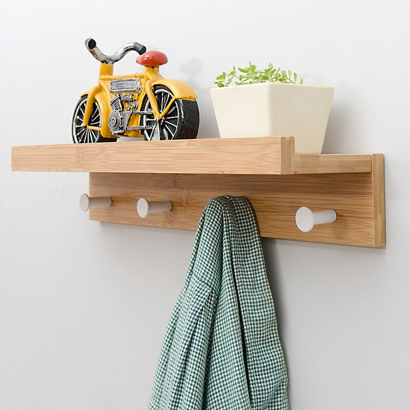 Taavita Wall Storage Shelf with Hooks - Multi-functional Storage Solution for Home Organization