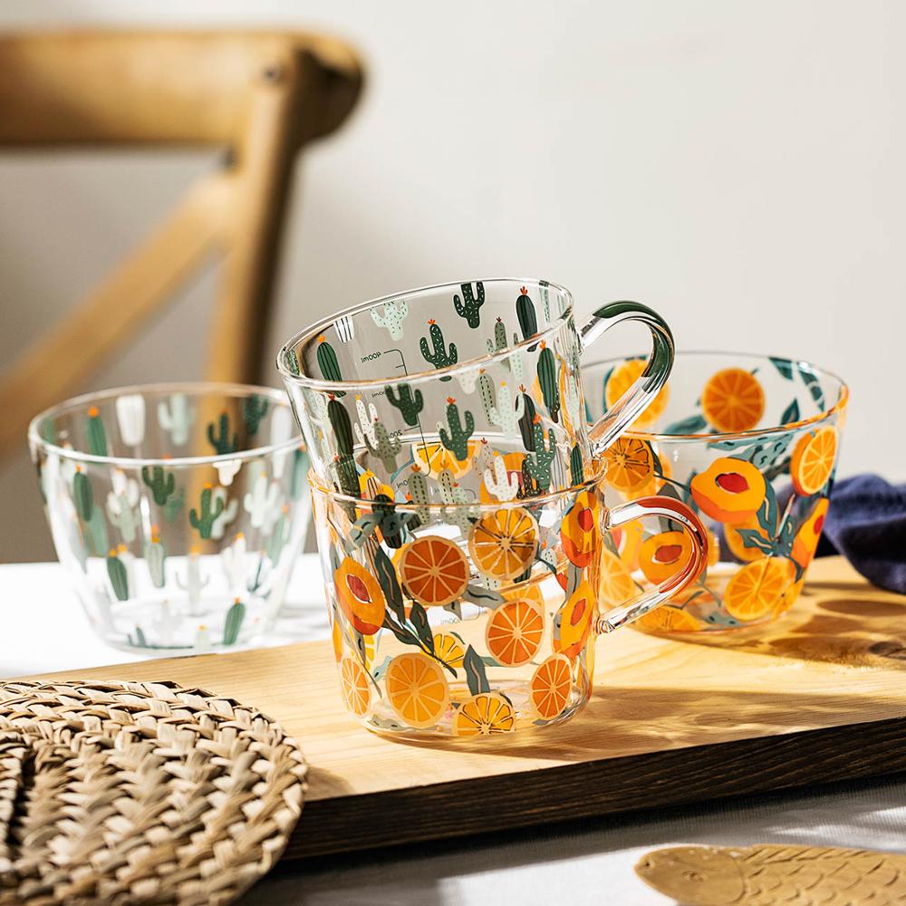 Whimsical Printed Glass Measuring Cups