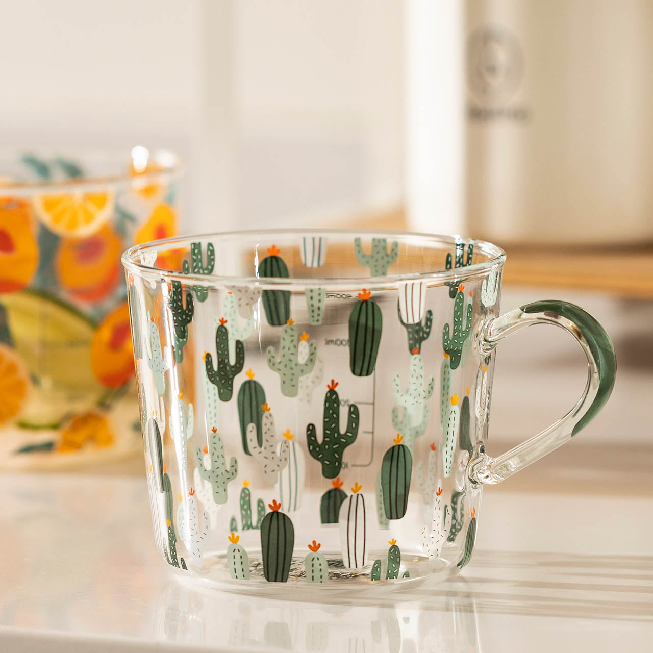 Whimsical Printed Glass Measuring Cups