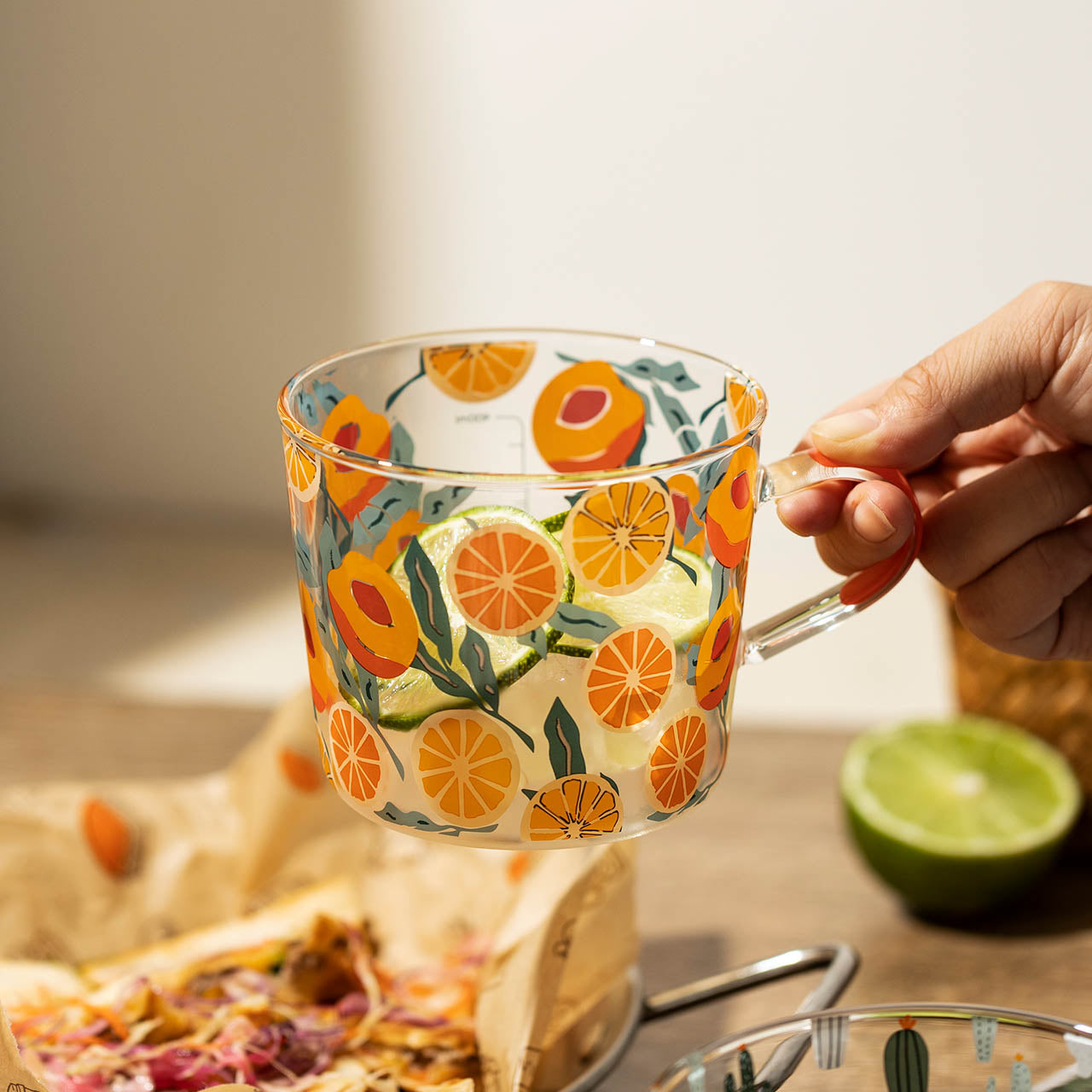 Whimsical Printed Glass Measuring Cups