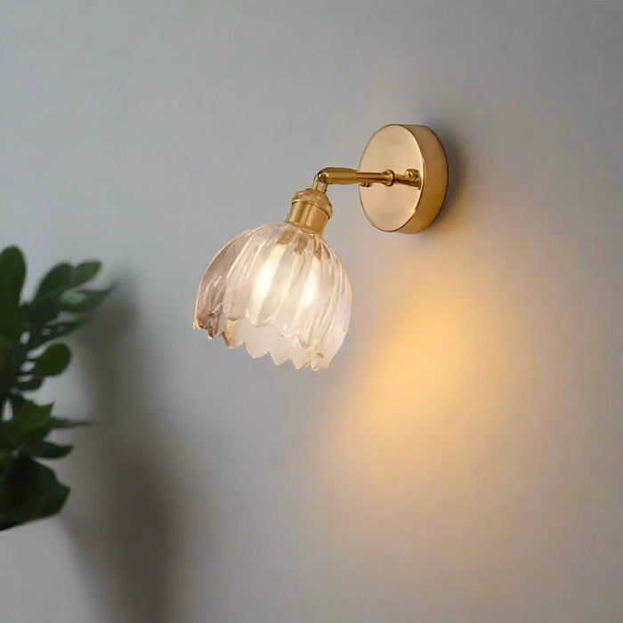 Taavita Tulip Glass Wall Lamp - Flower Bud Design