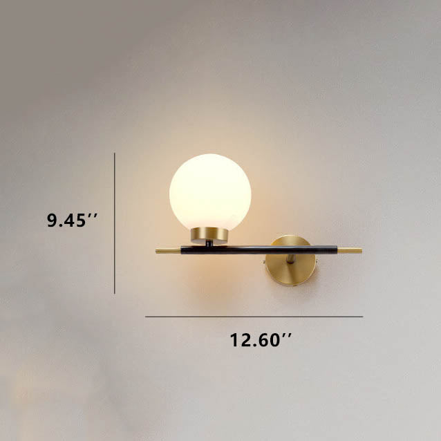 Taavita Minimalist 1/2 Light Magic Bean Glass Wall Lamp