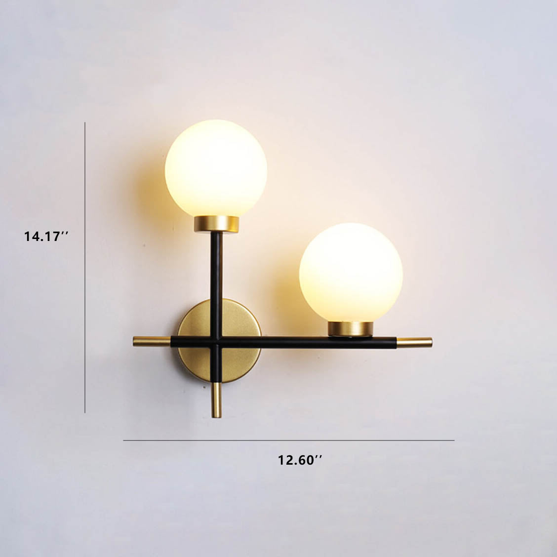 Taavita Minimalist 1/2 Light Magic Bean Glass Wall Lamp