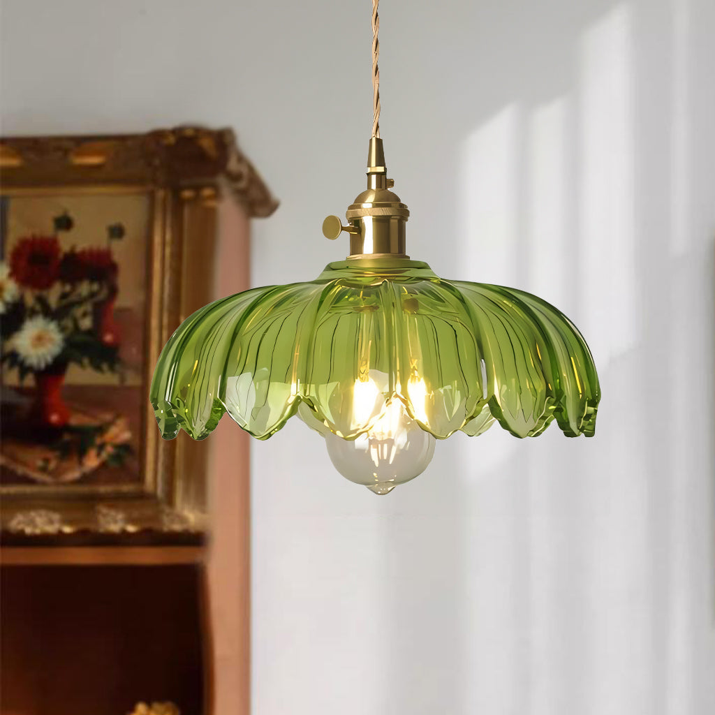 Taavita Rustic Tulip Glass Pendant Light