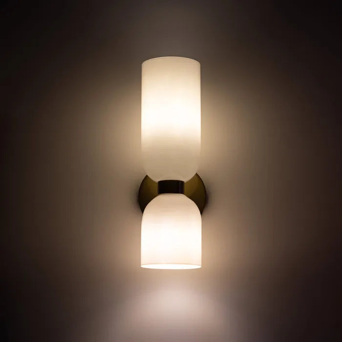 Double Head LED Glass Wall Lamp Sconce