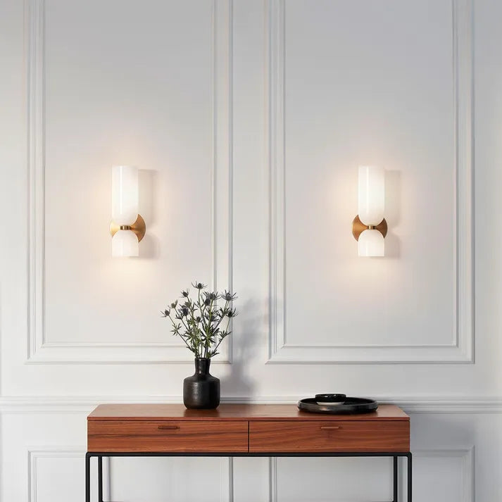 Double Head LED Glass Wall Lamp Sconce