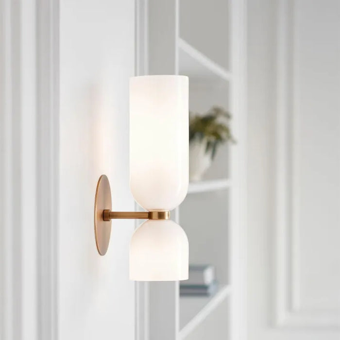 Double Head LED Glass Wall Lamp Sconce