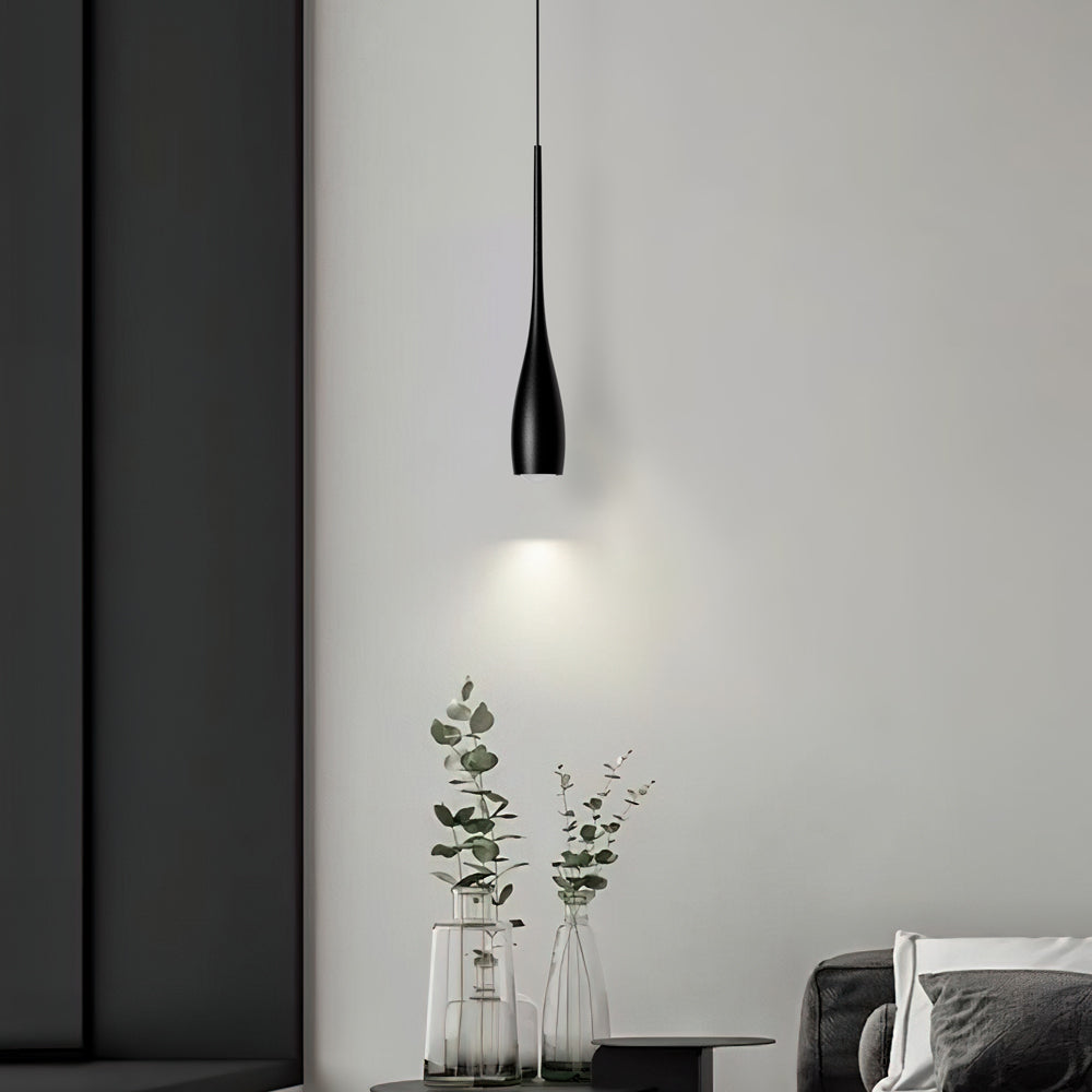 Taavita Minimalistic Pendant Light Drop Shape Black