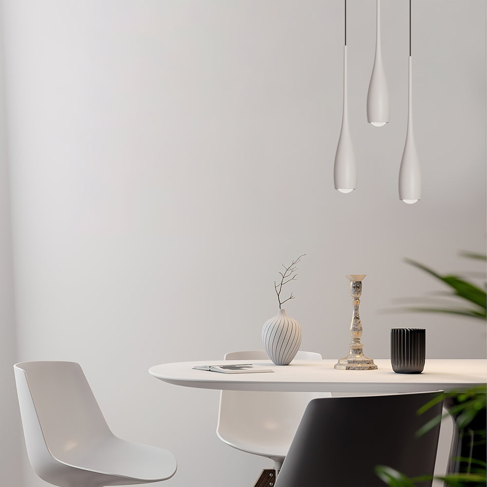 Taavita Minimalistic Pendant Light Drop Shape Black